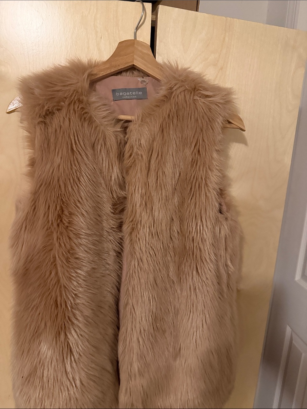Bagatelle Collection Brown Faux Fur Open Front Vest